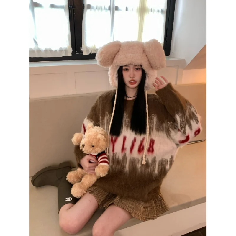 Повседневный Универсальный кофейный свитер, женский осенне-зимний Американский винтажный нишевый Свободный пуловер, шикарный вязаный Топ,...
Повседневный Универсальный кофейный свитер, женский осенне-зимний Американский винтажный нишевый Свободный пуловер, шикарный вязаный Топ,...