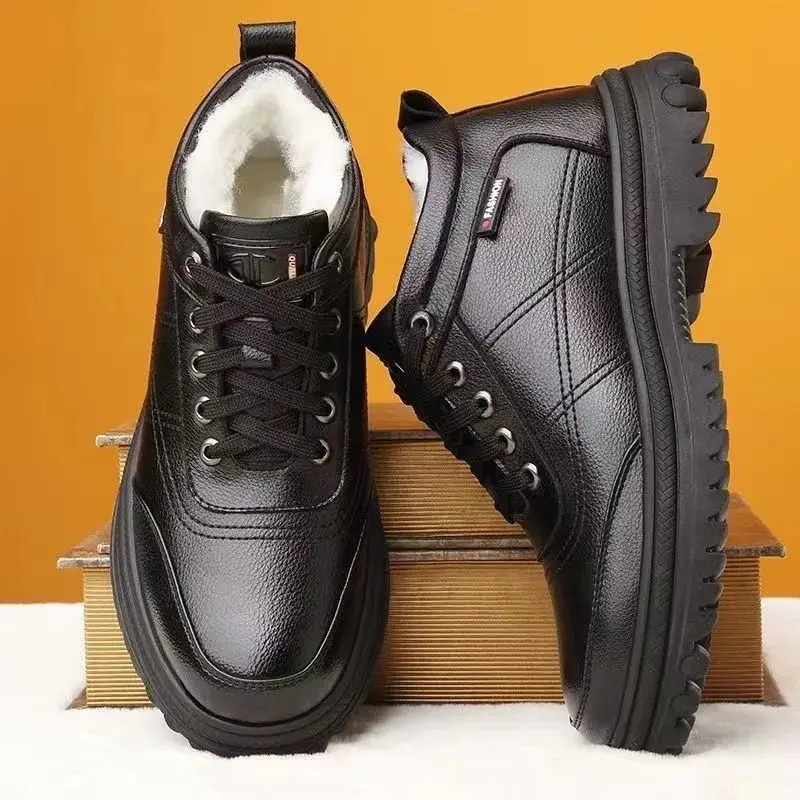 Winter thickened new men's shoes casual leather shoes plush warm work clothes shoes fashion Korean fashion men's cotton shoes
Winter thickened new men's shoes casual leather shoes plush warm work clothes shoes fashion Korean fashion men's cotton shoes