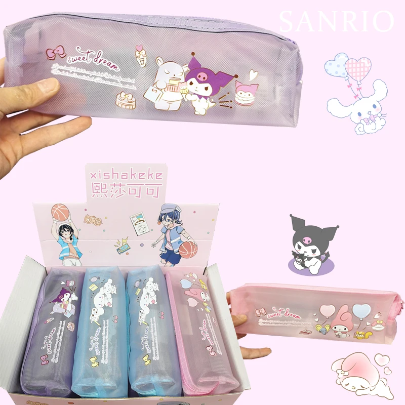Sanrio Kuromi Stationery Bag Kawaii Cinnamoroll My Melody Cartoon Anime Transparent Mesh Zipper Ballpoint Pen Eraser Storage Bag
Sanrio Kuromi Stationery Bag Kawaii Cinnamoroll My Melody Cartoon Anime Transparent Mesh Zipper Ballpoint Pen Eraser Storage Bag