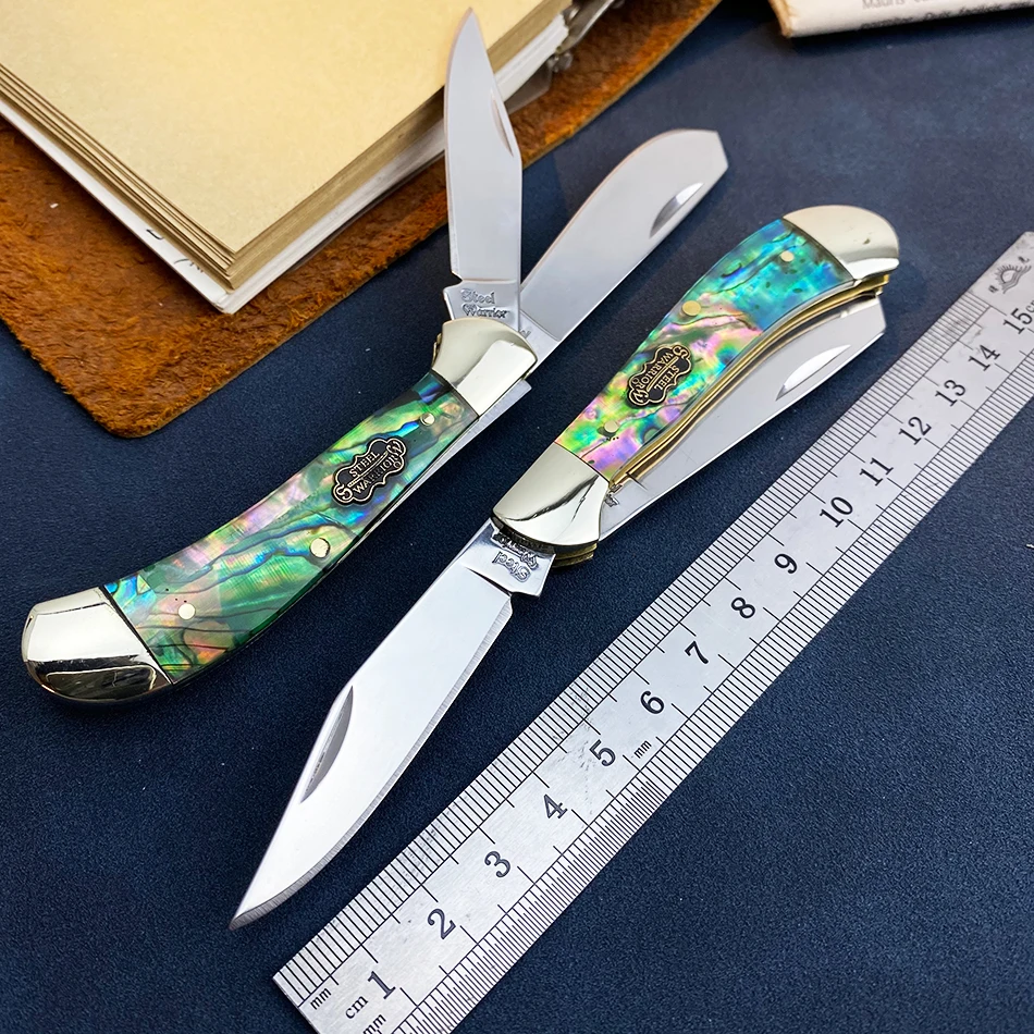 Shell Acrylic Pocket Folding Knife Double Blade Camping Self Defense Knife Hunting Survival Small Knife EDC Tool Fruit Knife
Shell Acrylic Pocket Folding Knife Double Blade Camping Self Defense Knife Hunting Survival Small Knife EDC Tool Fruit Knife