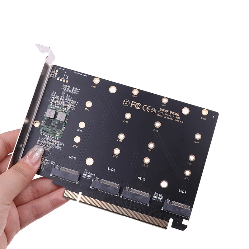 1set 4 Port M.2 NVMe SSD to PCIE X16M Key Hard Drive Converter Reader Expansion Card, 4 x 32Gbps Transfer Speed (PH44)
1set 4 Port M.2 NVMe SSD to PCIE X16M Key Hard Drive Converter Reader Expansion Card, 4 x 32Gbps Transfer Speed (PH44)