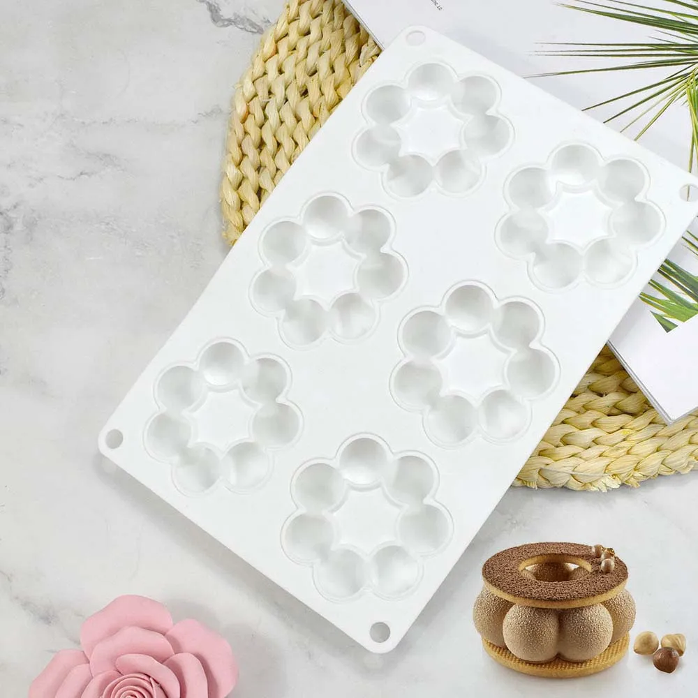 6 Hole Silicone Donut Cake Mold Flower Ball Baking Pan Baking Pastry Chocolate Cake Dessert Tool Bagels Muffins Donut Maker
6 Hole Silicone Donut Cake Mold Flower Ball Baking Pan Baking Pastry Chocolate Cake Dessert Tool Bagels Muffins Donut Maker