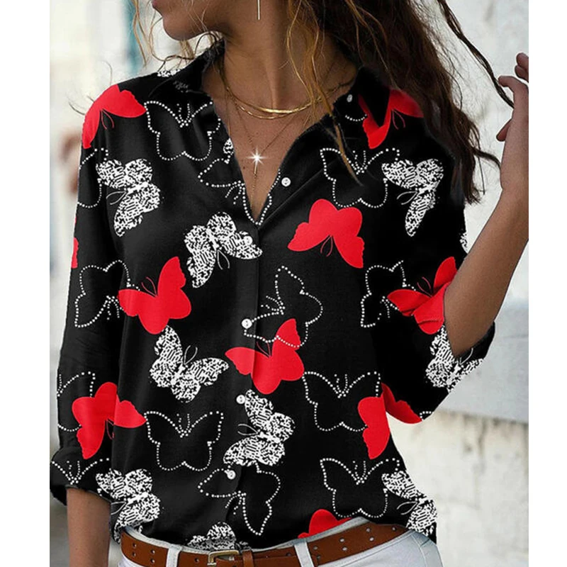 Vintage Plus Size S-5XL Butterfly Print Button Up Shirt Office Lady Spring Autumn Clothes Casual Long Sleeve Skinny Top Blouse
Vintage Plus Size S-5XL Butterfly Print Button Up Shirt Office Lady Spring Autumn Clothes Casual Long Sleeve Skinny Top Blouse