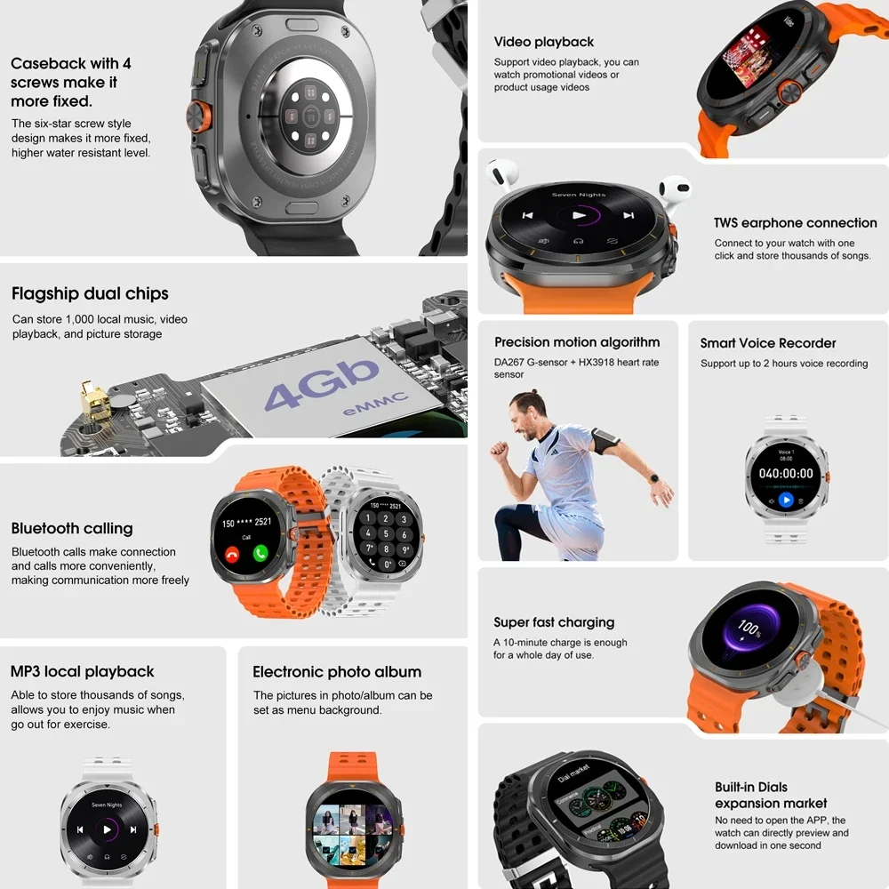 ZORDAI DT Watch Ultra Smart 4 ГБ