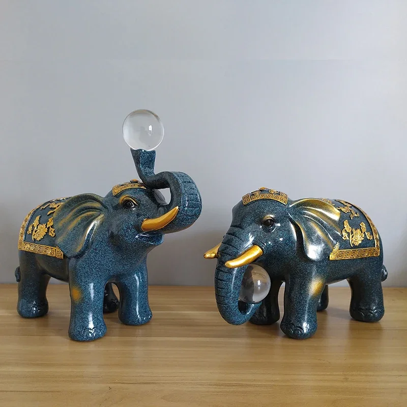 2pcs Luxury Elephant figurine ornaments home decor Resin Elephant statue living room decoration wedding decoration accessories
2pcs Luxury Elephant figurine ornaments home decor Resin Elephant statue living room decoration wedding decoration accessories