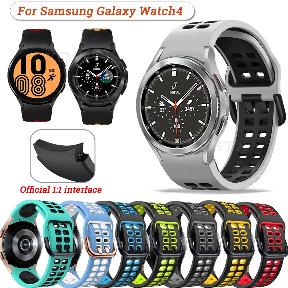 Ремешок силиконовый для Samsung Galaxy Watch 4 40 мм 44 мм, спортивный браслет для смарт-часов 4 Classic 42 46 мм
Ремешок силиконовый для Samsung Galaxy Watch 4 40 мм 44 мм, спортивный браслет для смарт-часов 4 Classic 42 46 мм
