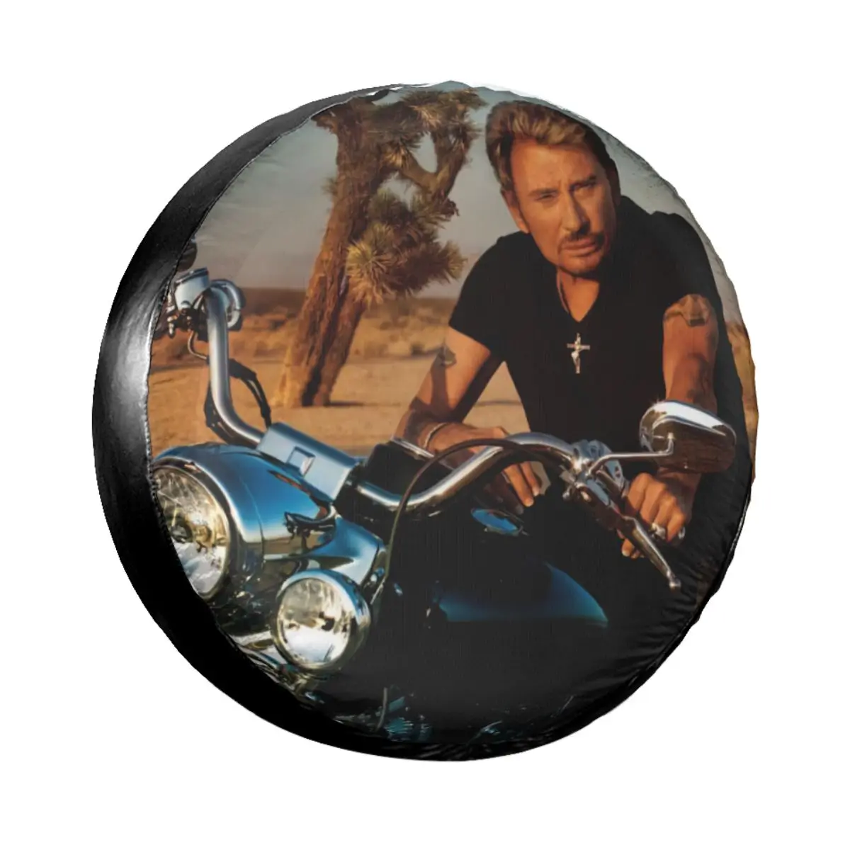 Motorcycle Johnny Hallyday Spare Tire Cover for Mitsubishi Pajero French Rock Singer Car Wheel Covers 14" 15" 16" 17" Inch
Motorcycle Johnny Hallyday Spare Tire Cover for Mitsubishi Pajero French Rock Singer Car Wheel Covers 14" 15" 16" 17" Inch