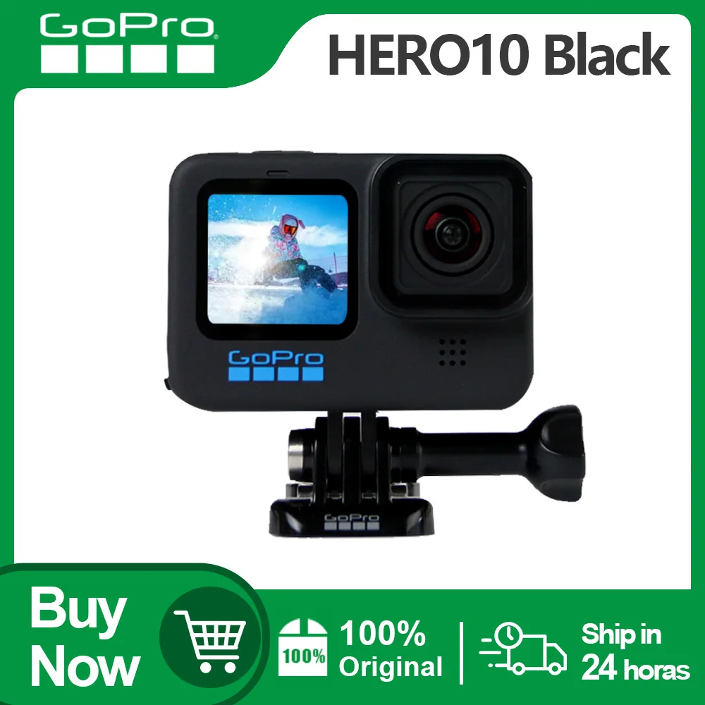 Экшн-Камера GoPro HERO 10 Black, экран 5,3k60 + 4K12 0, Спортивная камера 23 МП GP2, Водонепроницаемая мини-видеокамера s, оригинал
Экшн-Камера GoPro HERO 10 Black, экран 5,3k60 + 4K12 0, Спортивная камера 23 МП GP2, Водонепроницаемая мини-видеокамера s, оригинал