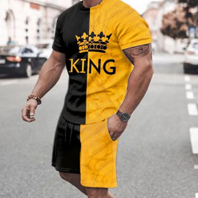 King Printed 3D Vintage Men's T-shirt +Shorts Beach Sets Summer Breathable Fashion Short Sleeve Male Casual Street Suit
King Printed 3D Vintage Men's T-shirt +Shorts Beach Sets Summer Breathable Fashion Short Sleeve Male Casual Street Suit