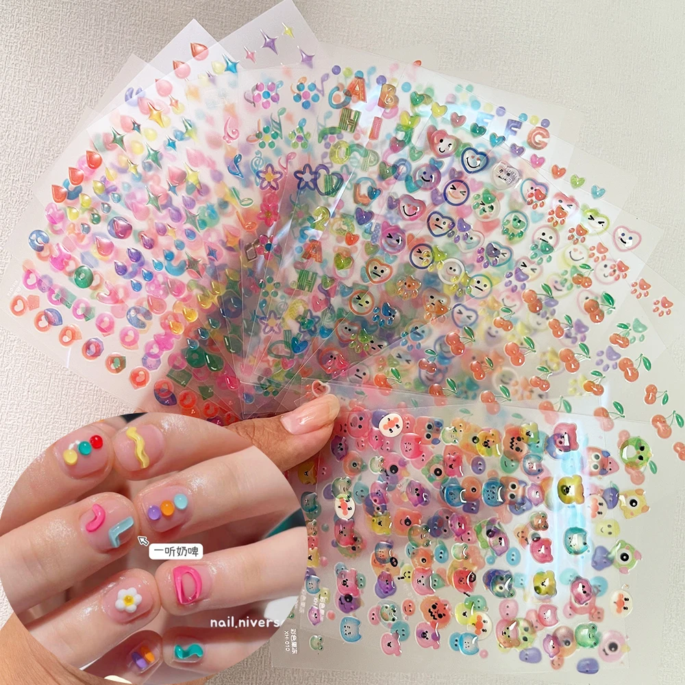 1PC 5D Cute Cartoon Colorful Jelly Bean Nail Art Sticker Rainbow Love Flower Line Slider Decal DIY Manicure Decoration Accessory
1PC 5D Cute Cartoon Colorful Jelly Bean Nail Art Sticker Rainbow Love Flower Line Slider Decal DIY Manicure Decoration Accessory