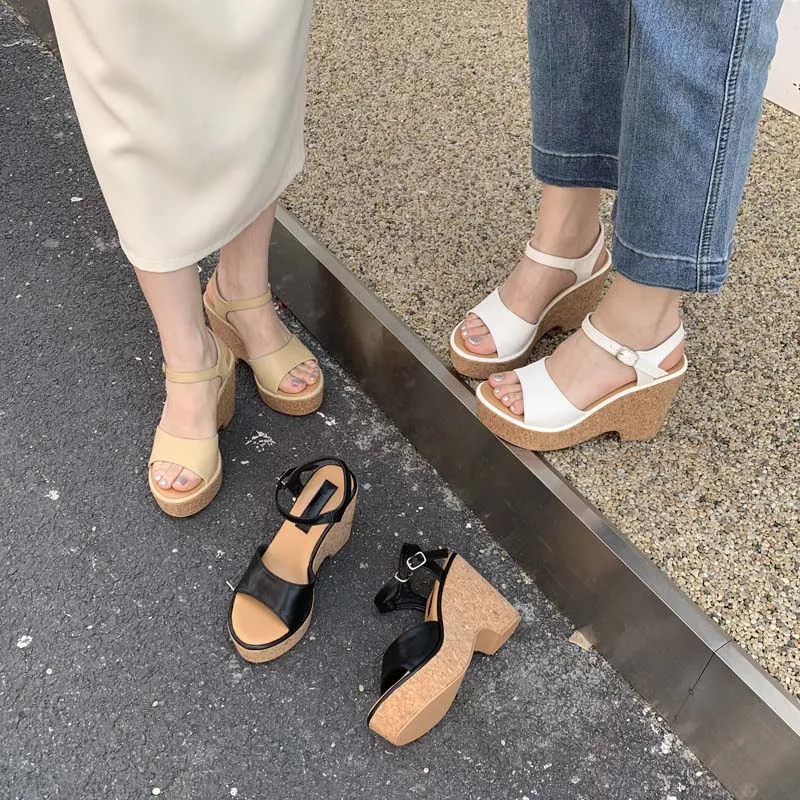 Womans Shoes White Platform High Heels Wedge Sandals Women Party Dresses Shoes Summer Sandals Plataformas Para Mujeres
Womans Shoes White Platform High Heels Wedge Sandals Women Party Dresses Shoes Summer Sandals Plataformas Para Mujeres