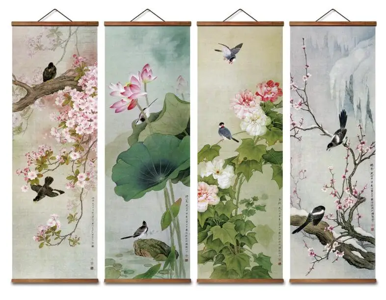 MT0978 Chinese Style flowers and birds landscape Canvas Decorative Wall Art Posters Solid Wood Scroll Paintings
MT0978 Chinese Style flowers and birds landscape Canvas Decorative Wall Art Posters Solid Wood Scroll Paintings