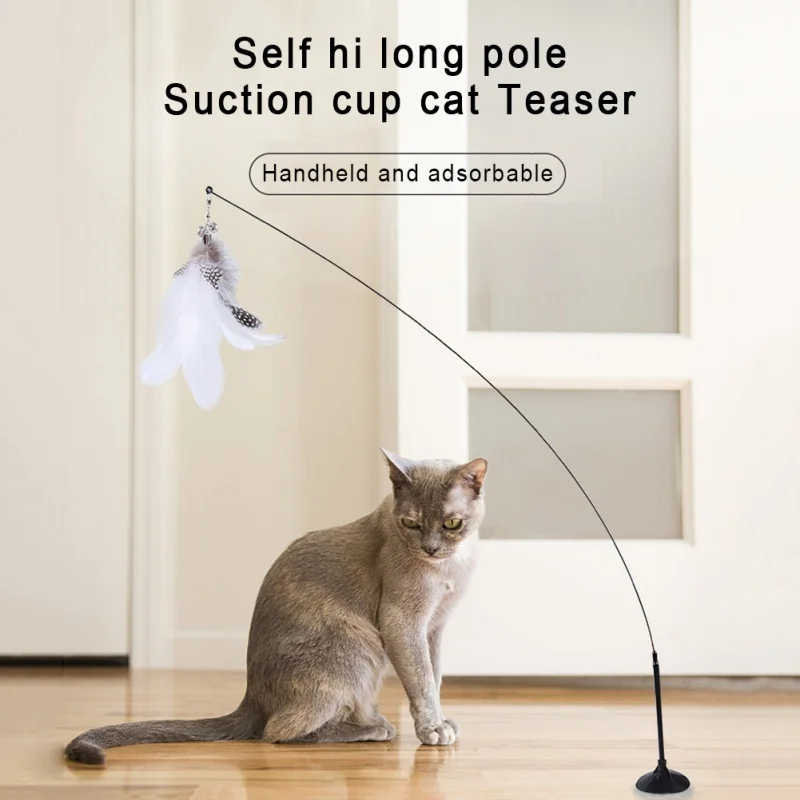 Interactive Feather Cat Toys with Suction Cup and Bell Handheld Teaser Wand Toy for Kitty Kitten Scratching Exercise Playing
Interactive Feather Cat Toys with Suction Cup and Bell Handheld Teaser Wand Toy for Kitty Kitten Scratching Exercise Playing