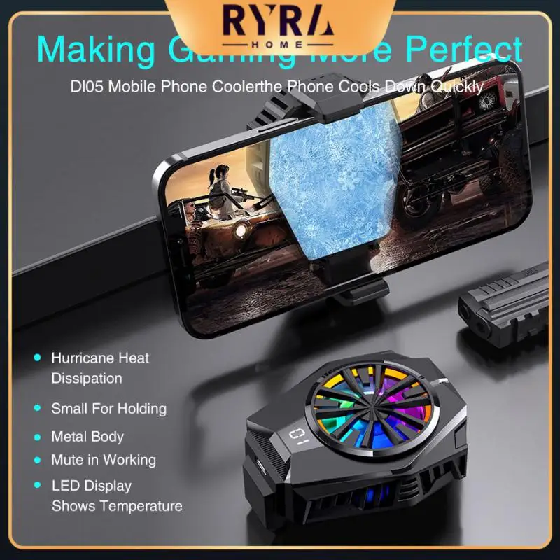 

Fast Cooling Device Silent Glare Fan With Led Screen Mobile Phone Radiator Gaming Phone Cooler Cooling Artifact Cooling Fans