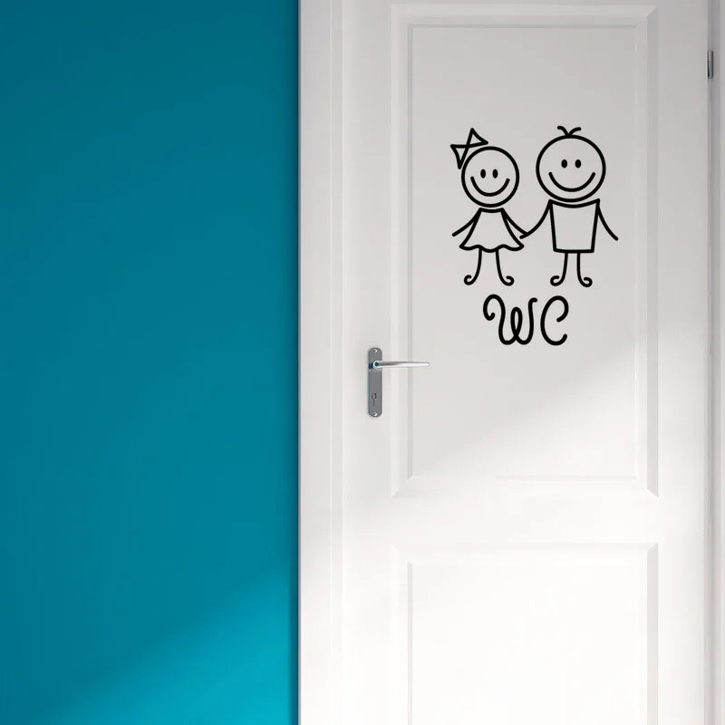 Cartoon men and women WC wall sticker for bathroom decoration PVC Family home decals waterproof poster door stickers Toilet sign
Cartoon men and women WC wall sticker for bathroom decoration PVC Family home decals waterproof poster door stickers Toilet sign
