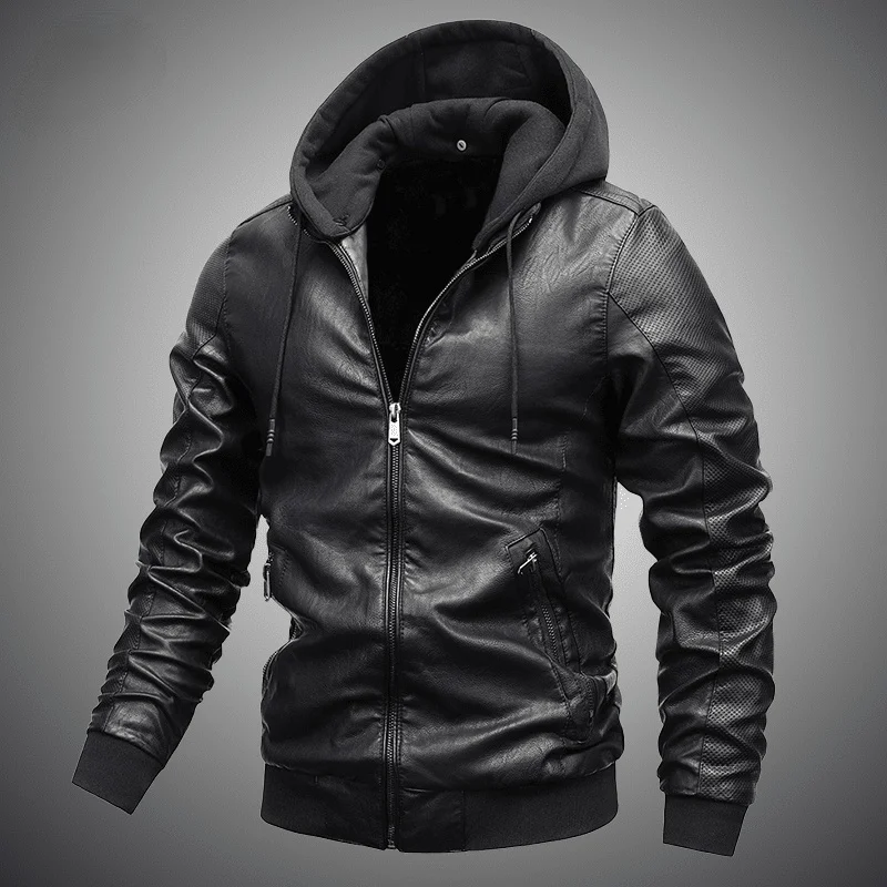 Men 2021 Winter New Leather Jackets Slim Fit Motorcylce PU Jacket Men's Coats Hooded Warm Thicken Biker Leather Clothing Male
Men 2021 Winter New Leather Jackets Slim Fit Motorcylce PU Jacket Men's Coats Hooded Warm Thicken Biker Leather Clothing Male