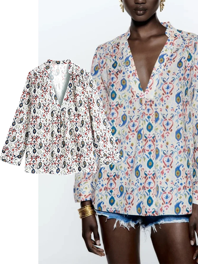 TRAF Women 2022 summer New Fashion White Side Split Long Sleeve V neck Vintage Woman Blouse Summer Blouses And Shirts
TRAF Women 2022 summer New Fashion White Side Split Long Sleeve V neck Vintage Woman Blouse Summer Blouses And Shirts