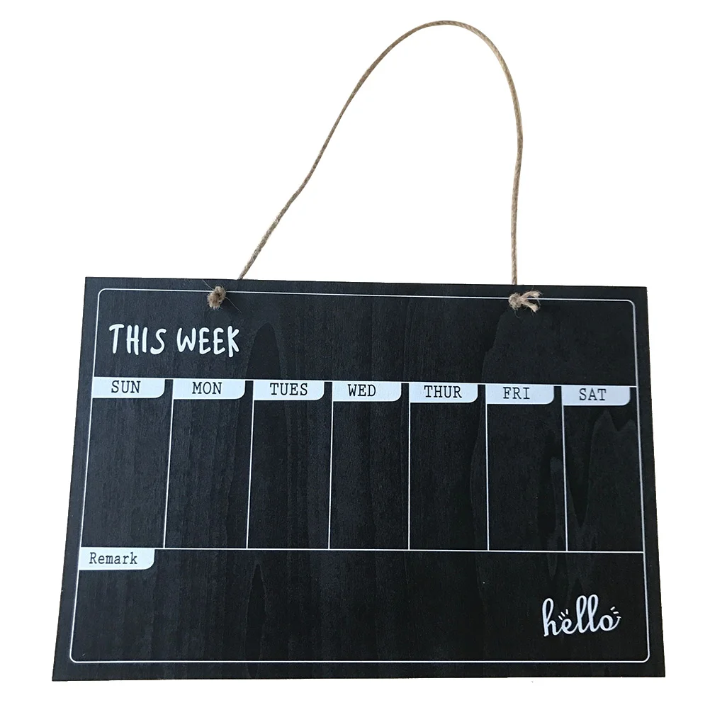 Weekly Calendar Blackboard Dry Erase Board Hanging Planner Single Sided Message Organizer Wall Chalkboard Wood
Weekly Calendar Blackboard Dry Erase Board Hanging Planner Single Sided Message Organizer Wall Chalkboard Wood