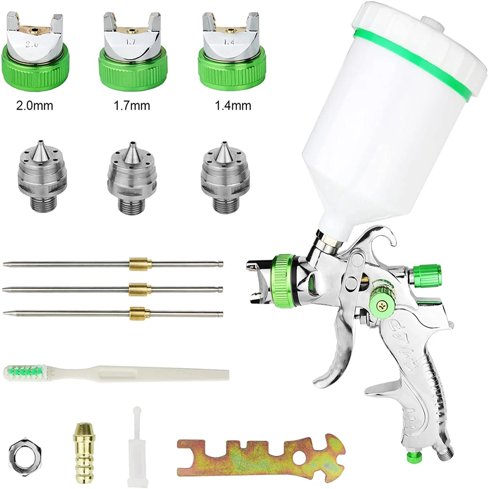 HVLP Gravity Feed Air Spray Gun 600CC Cup Paint Sprayer with 3 Nozzles 1.4mm 1.7mm 2.0mm Pro Painting Tool for Car Primer
HVLP Gravity Feed Air Spray Gun 600CC Cup Paint Sprayer with 3 Nozzles 1.4mm 1.7mm 2.0mm Pro Painting Tool for Car Primer