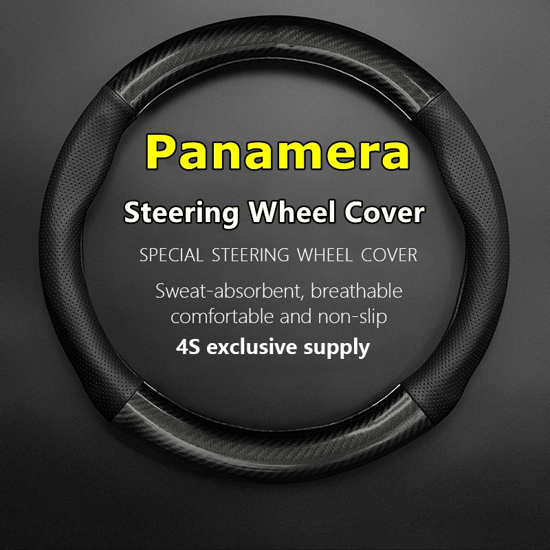 Non-slip Leather For Porsche Panamera Steering Wheel Cover Genuine Leather Carbon Fiber Fit 3.0T 4 Sport Turismo 4S 2.9T 2017
Non-slip Leather For Porsche Panamera Steering Wheel Cover Genuine Leather Carbon Fiber Fit 3.0T 4 Sport Turismo 4S 2.9T 2017