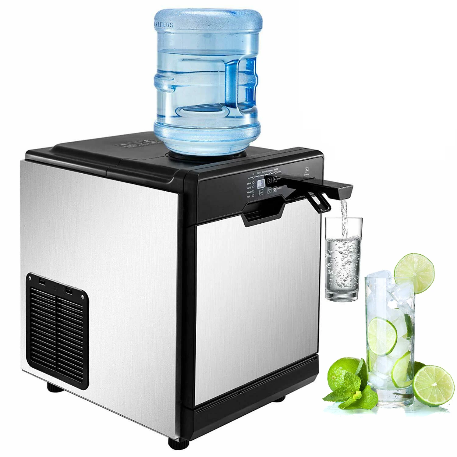

Portable 35kg/24h 2 IN 1 ice machine with water dispenser ice cube machine commercial