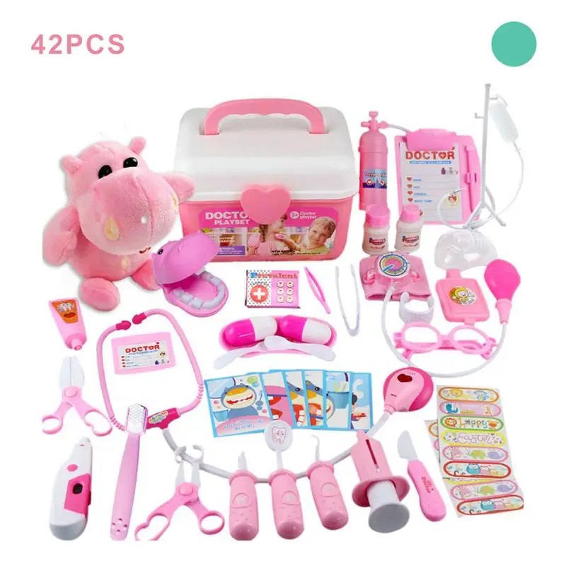 

Kids Doctor Playset Kit 42pcs Pretend Play For Girls Doctor Toy Medical Pretend Play Doctor Set For Toddlers Gifts For Birthday