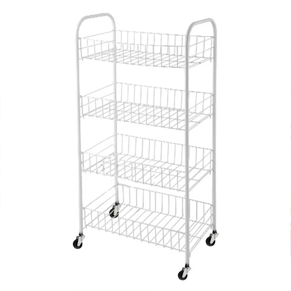 4-Tier Universal Kitchen Fruit Vegetable Rack On Wheels Deep Storage Stand Cart Trolley Bathroom Washroom Shelving Rack
4-Tier Universal Kitchen Fruit Vegetable Rack On Wheels Deep Storage Stand Cart Trolley Bathroom Washroom Shelving Rack