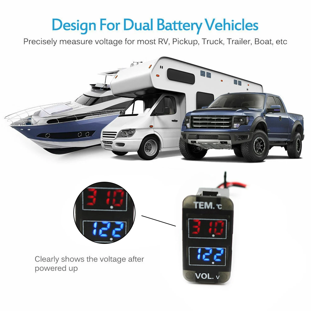 Meter Voltage Thermometer Clear Digital Dual Gauge Meter Red Blue Light Suitable For Toyota Temperature Voltage
Meter Voltage Thermometer Clear Digital Dual Gauge Meter Red Blue Light Suitable For Toyota Temperature Voltage