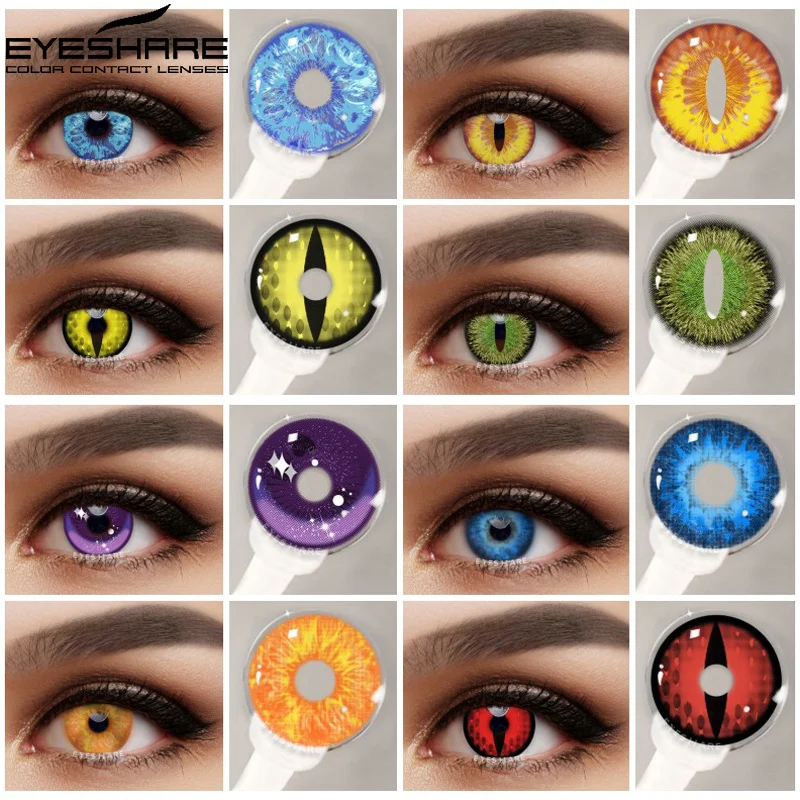 Контактные линзы EYESHARE, цветные контактные линзы для глаз на Хэллоуин, 1 пара, линзы для глаз для косплея, ежегодные голубые линзы, желтые линзы для глаз
Контактные линзы EYESHARE, цветные контактные линзы для глаз на Хэллоуин, 1 пара, линзы для глаз для косплея, ежегодные голубые линзы, желтые линзы для глаз