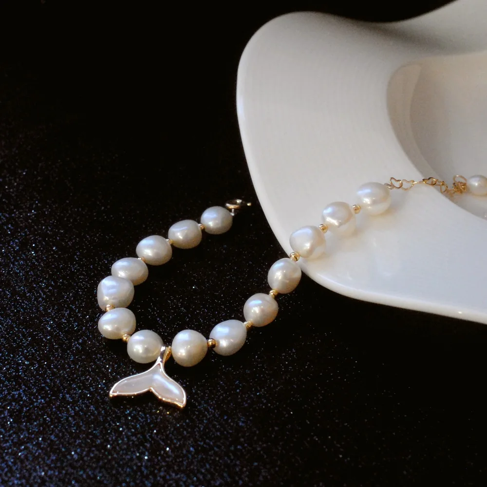 Minar Elegant Irregular Freshwater Pearl Beaded Bracelet for Women White Shell Mermaid Tail Charm Bracelets Daily Accessories
Minar Elegant Irregular Freshwater Pearl Beaded Bracelet for Women White Shell Mermaid Tail Charm Bracelets Daily Accessories