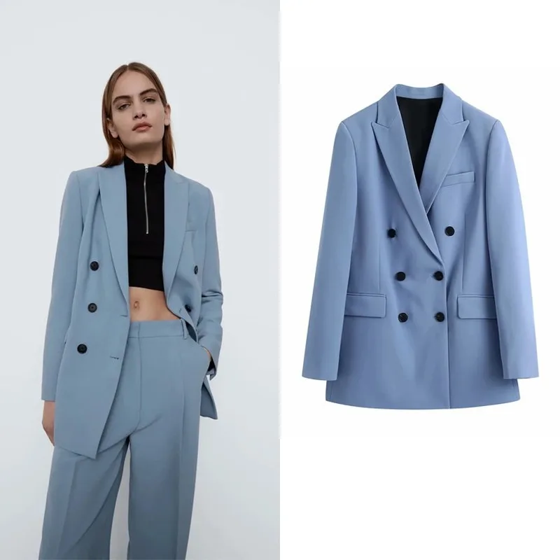 Office Lady Solid Colors Double Breasted Blazer Suit Women Mid Length Commute Blazer Coat Formal Clothes 2021 Spring Autumn Suit
Office Lady Solid Colors Double Breasted Blazer Suit Women Mid Length Commute Blazer Coat Formal Clothes 2021 Spring Autumn Suit