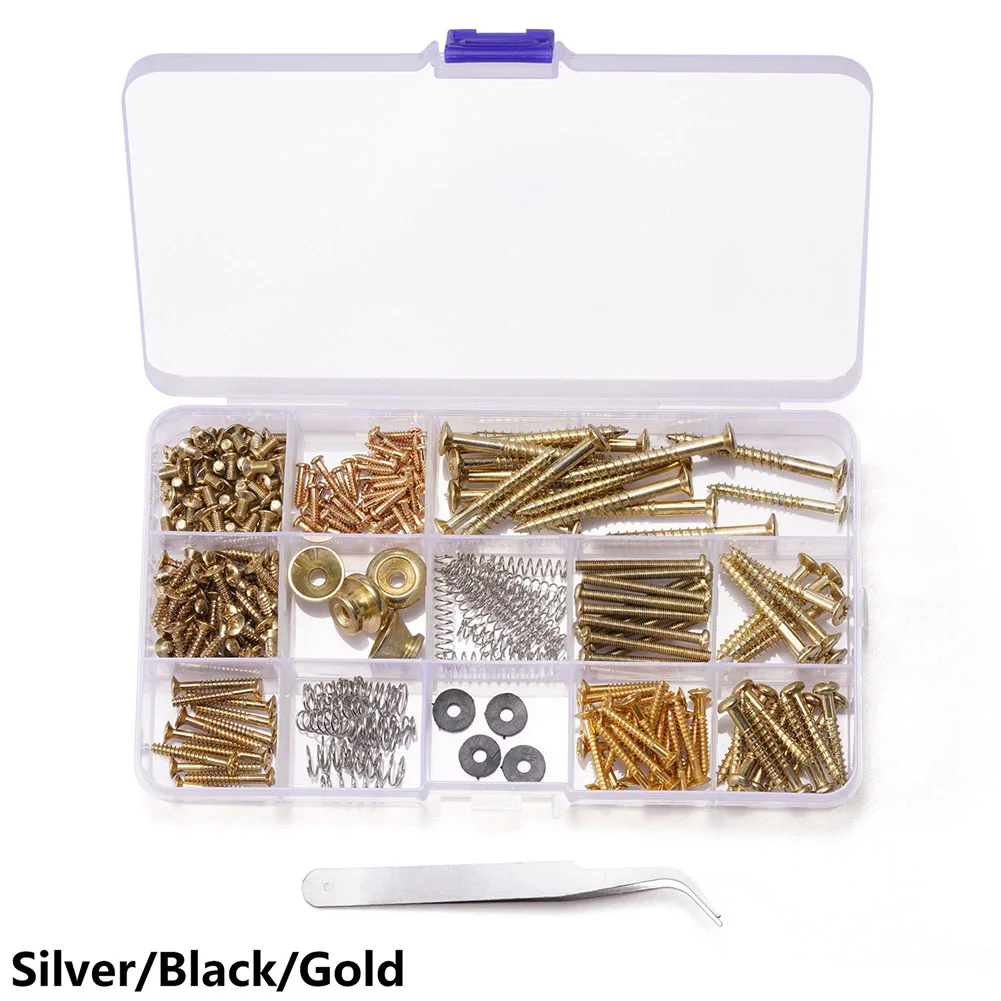 254 PCS/Lot Guitar Screws Kit DIY Luthier Tools With Guitar Strap Locks Screws Flat Mushroom Head Guitar Strap Button Tweezers
254 PCS/Lot Guitar Screws Kit DIY Luthier Tools With Guitar Strap Locks Screws Flat Mushroom Head Guitar Strap Button Tweezers