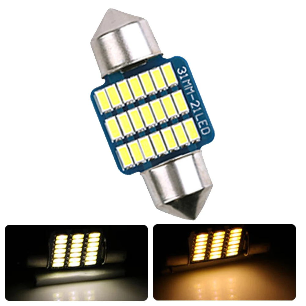 1PCS Super Bright LED Bulb Double Tip 21SMD 31mm Work Light Reading Dome Light Auto Lamp Car Interior Accessories
1PCS Super Bright LED Bulb Double Tip 21SMD 31mm Work Light Reading Dome Light Auto Lamp Car Interior Accessories