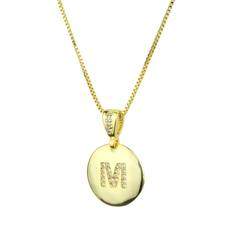 WANGAIYAO new fashion 26 letter necklace temperament smooth face diamond-encrusted pendant clavicle chain English necklace femal
WANGAIYAO new fashion 26 letter necklace temperament smooth face diamond-encrusted pendant clavicle chain English necklace femal