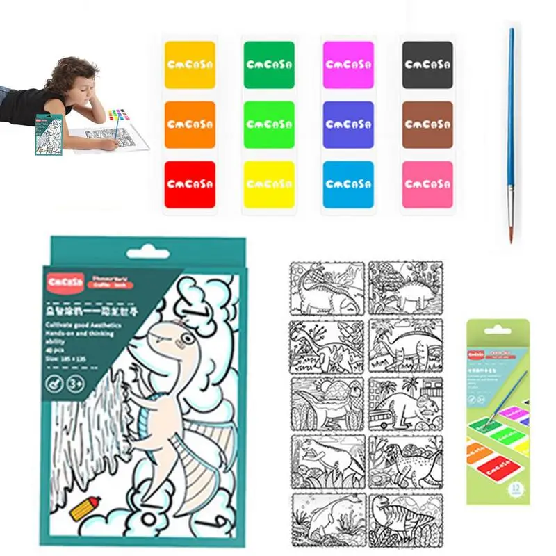 Карманная книжка-раскраска, книжки-раскраски для малышей, портативная Акварельная книга с красками и кисточками для детей 3 лет
Карманная книжка-раскраска, книжки-раскраски для малышей, портативная Акварельная книга с красками и кисточками для детей 3 лет