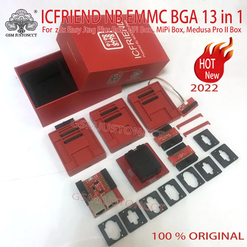 Адаптер ICFRIEND NB- eMMC 13 в 1 адаптер с коробкой MiPi UFI box Medusa Pro z3x легкий Jtag Plus | Мобильные