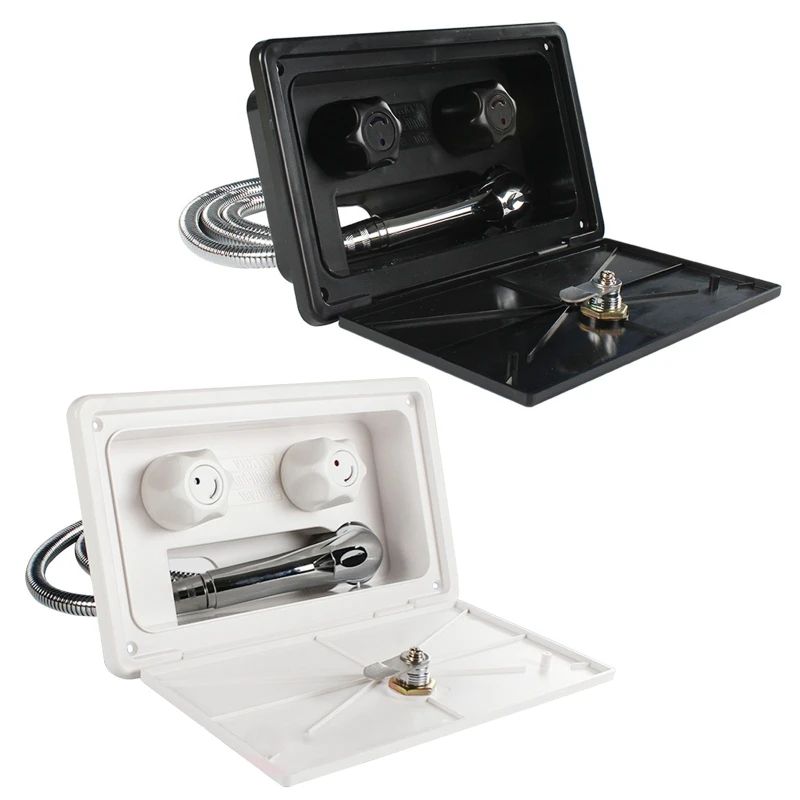 RV Shower Box Kit with Lock-Includes Shower Faucet Tube Shower Hose Shower Wand for Boat Marine Camper Motorhome Caravan
RV Shower Box Kit with Lock-Includes Shower Faucet Tube Shower Hose Shower Wand for Boat Marine Camper Motorhome Caravan