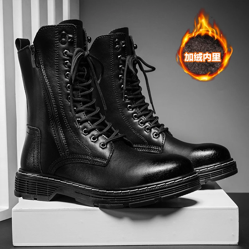 Autumn Winter Leather Boots Mens Plus Size 47 48 Fashion Zipper Boots For Men Top Quality Casual Shoe Man Winter Warm fur Boots
Autumn Winter Leather Boots Mens Plus Size 47 48 Fashion Zipper Boots For Men Top Quality Casual Shoe Man Winter Warm fur Boots