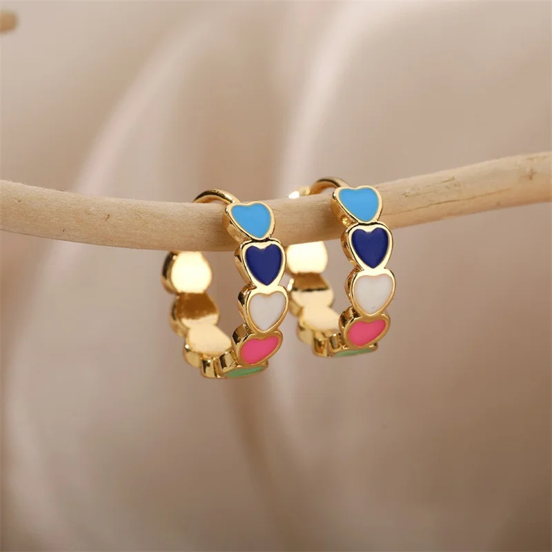 Korean Metal Round Small Hoop Earrings For Women Love Heart Shape Geometric Elegant Minimalist Earring Girls Personality Jewelry
Korean Metal Round Small Hoop Earrings For Women Love Heart Shape Geometric Elegant Minimalist Earring Girls Personality Jewelry