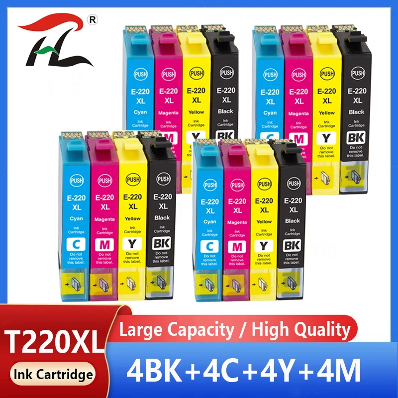 Compatible ink cartridges For Epson 220XL T220 XL WF-2630 WF-2650 WF-2660 XP-320 XP-420 XP-424 printer T220XL
Compatible ink cartridges For Epson 220XL T220 XL WF-2630 WF-2650 WF-2660 XP-320 XP-420 XP-424 printer T220XL