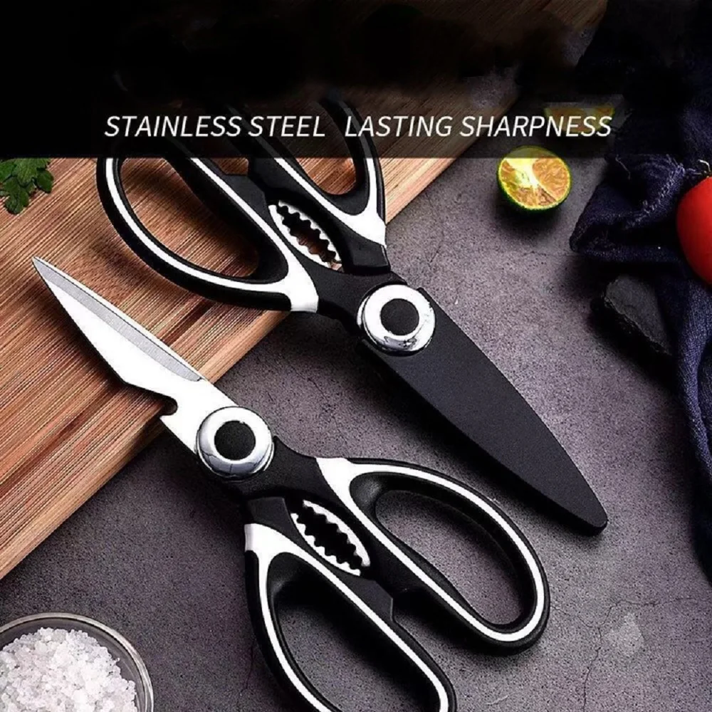 Multifunctional Kitchen Scissors Cutting Knife Plate Stainless Steel Kitchen Meat Cutting Scissors Chicken Bone Opening Bottle
Multifunctional Kitchen Scissors Cutting Knife Plate Stainless Steel Kitchen Meat Cutting Scissors Chicken Bone Opening Bottle