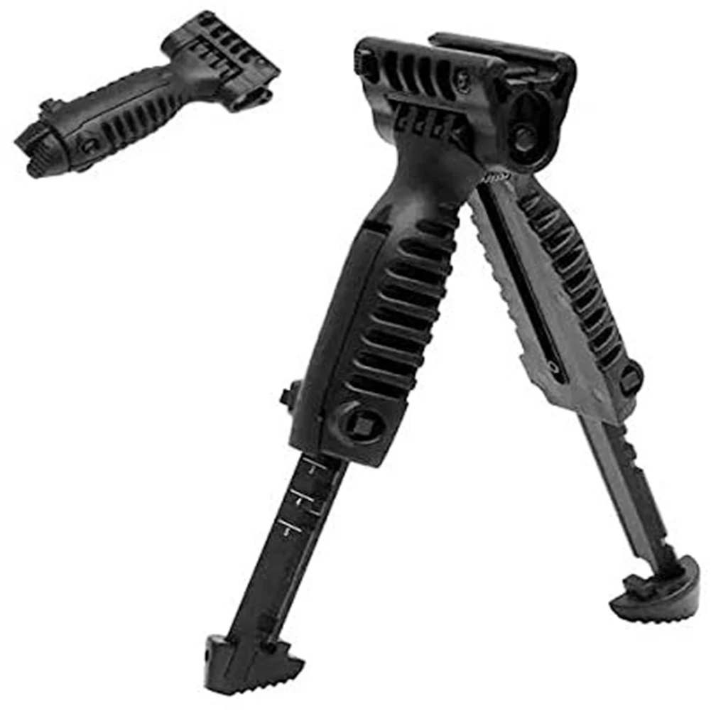 Nylon Tactical Bipod Adjustable Height Foregrip Hand Grip Fits 20mm Retractable Stand,Black
Nylon Tactical Bipod Adjustable Height Foregrip Hand Grip Fits 20mm Retractable Stand,Black