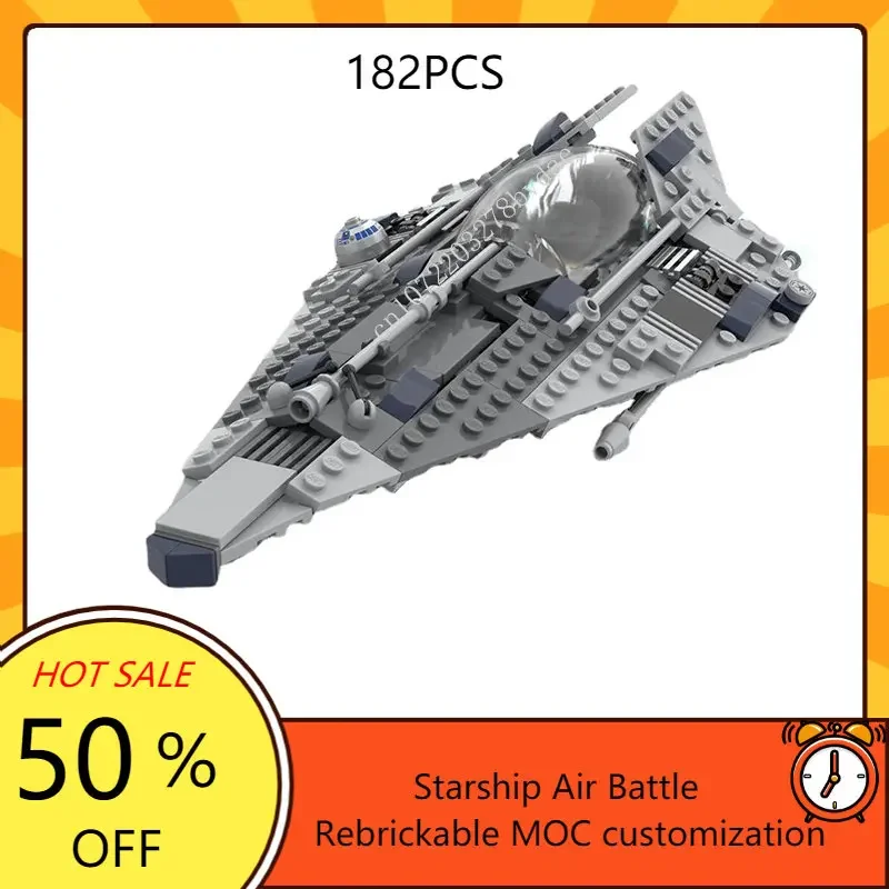182PCS Jedi Starceptor Space Weapon MOC SpaceShip Battle Model Building Blocks Architecture DIY Education Assembly Model Toys
182PCS Jedi Starceptor Space Weapon MOC SpaceShip Battle Model Building Blocks Architecture DIY Education Assembly Model Toys