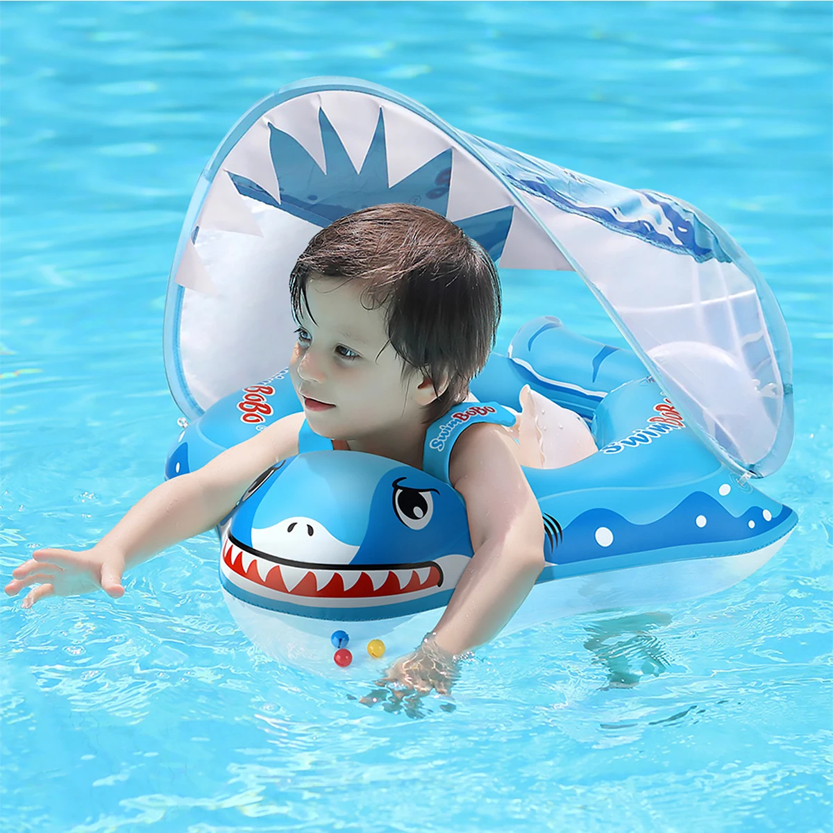 Inflatable Pool Floats Baby Swimming Ring With Sunscreen Canopy Anti-Flip with Safety Bottom Support for 3-36 Months Baby
Inflatable Pool Floats Baby Swimming Ring With Sunscreen Canopy Anti-Flip with Safety Bottom Support for 3-36 Months Baby