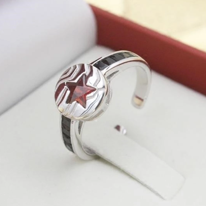 Red Crystal Pentagram Signet Open Ring Fashion Party Jewelry Women Stainless Steel Ring
Red Crystal Pentagram Signet Open Ring Fashion Party Jewelry Women Stainless Steel Ring
