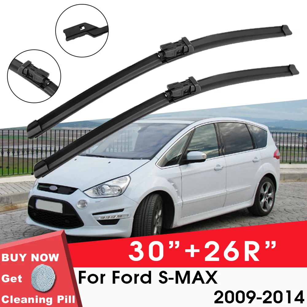 Car Wiper Blade Front Window Windshield Rubber Silicon Gel Refill Wiper For Ford S-MAX 2009-2014 30"+26R" Car Accessories
Car Wiper Blade Front Window Windshield Rubber Silicon Gel Refill Wiper For Ford S-MAX 2009-2014 30"+26R" Car Accessories