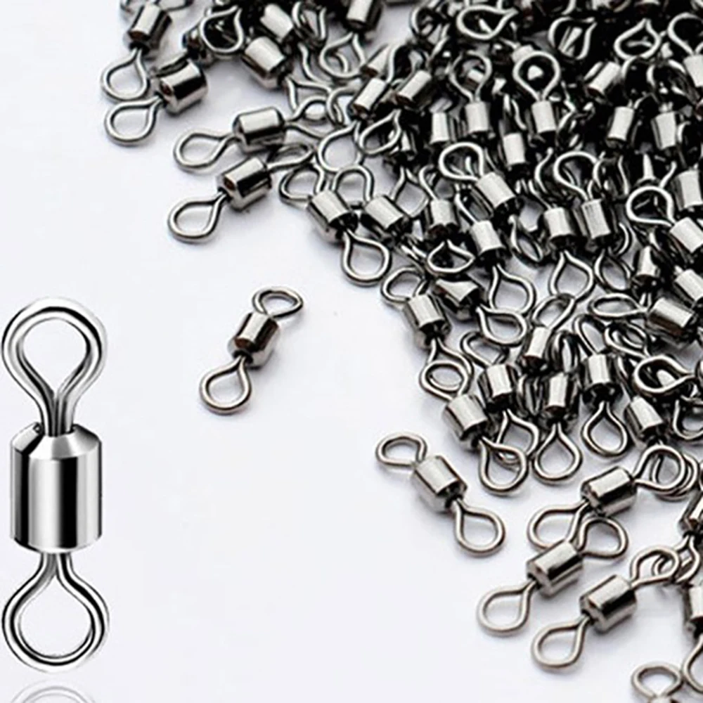 100pcs Fishing Connector Barrel Ball Bearing Swivel Solid Ring Rolling Swivel Lure Goods For Fishing Sea Fishing Tool
100pcs Fishing Connector Barrel Ball Bearing Swivel Solid Ring Rolling Swivel Lure Goods For Fishing Sea Fishing Tool