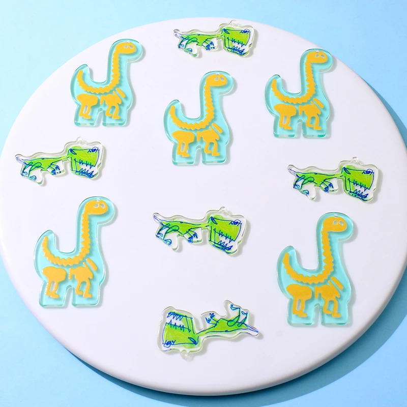 10pcs Cute Doodle Dinosaur Charms Pendant for Earring Necklace Keychain Hand Made Animal DIY Jewelry Making Supplies 2 Styles 
10pcs Cute Doodle Dinosaur Charms Pendant for Earring Necklace Keychain Hand Made Animal DIY Jewelry Making Supplies 2 Styles