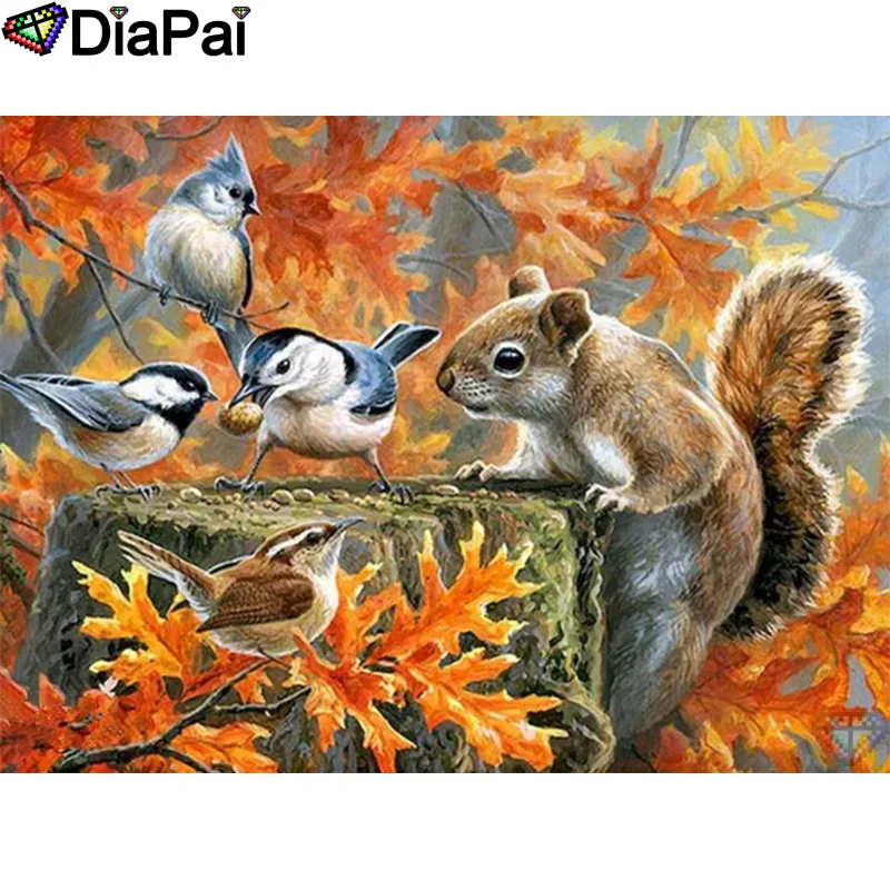 Алмазная вышивка DIAPAI 5D «сделай сам», полноформатная картина «животное, белка», квадратная/круглая бриллиантовая живопись, искусство декора 
Алмазная вышивка DIAPAI 5D «сделай сам», полноформатная картина «животное, белка», квадратная/круглая бриллиантовая живопись, искусство декора
