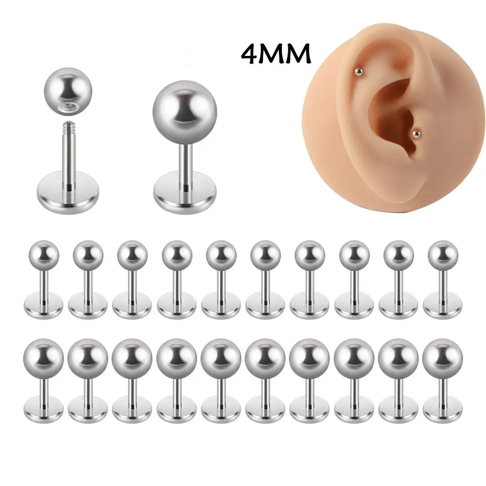 Miqiao 10 Pcs Stainless Steel Ball Ear Nails External Teeth Ear Bone Nails 20g/16g Simple Puncture Cartilage Nails
Miqiao 10 Pcs Stainless Steel Ball Ear Nails External Teeth Ear Bone Nails 20g/16g Simple Puncture Cartilage Nails